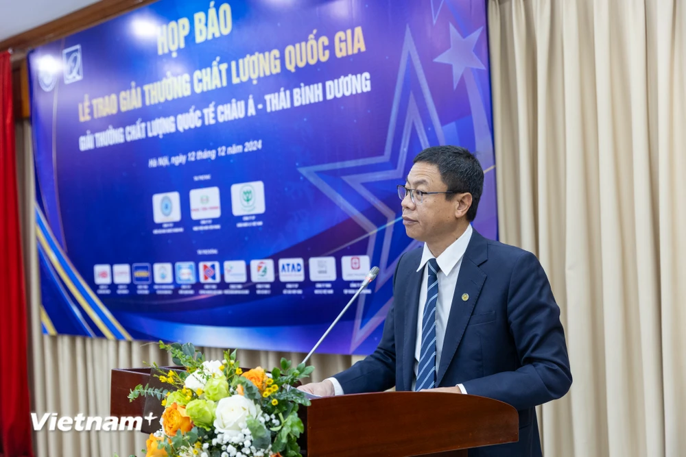 Ông Lê Xuân Định - Thứ trưởng Bộ Khoa học và Công nghệ. (Ảnh: Minh Sơn/Vietnam+) 133 tổ chức, doanh nghiệp sẽ được vinh danh tại Giải thưởng Chất lượng Quốc gia
