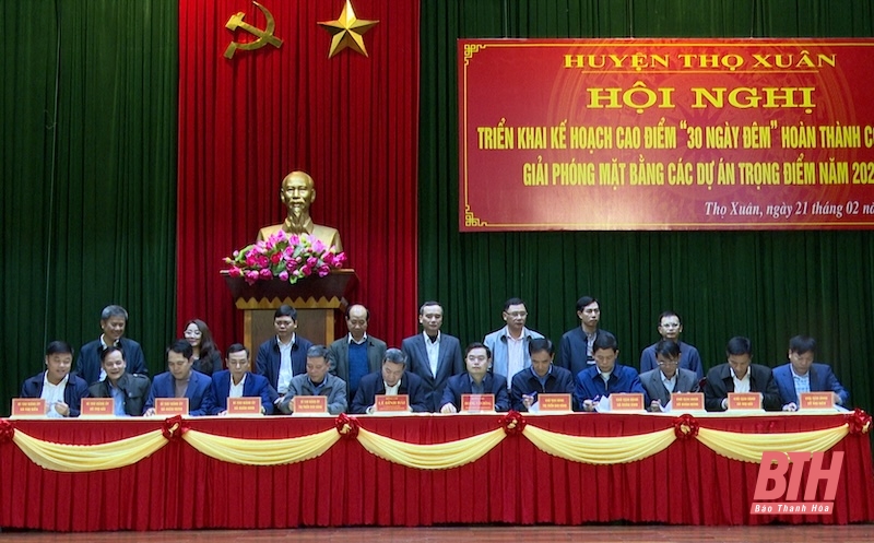Thọ Xuân: Triển khai đợt cao điểm 30 ngày đêm giải phóng mặt bằng các dự án trọng điểm năm 2025