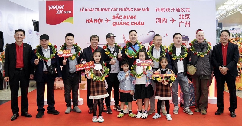 Vietjet khai trương loạt đường bay mới tới Bắc Kinh, Quảng Châu