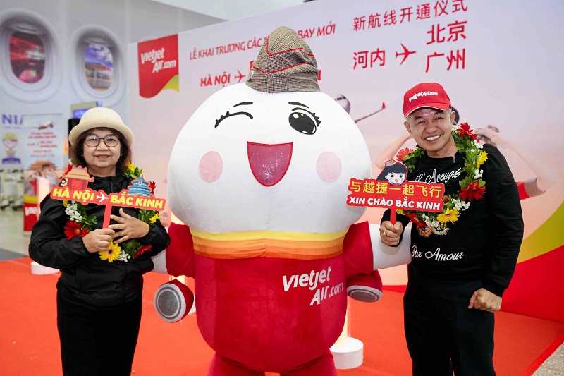 Vietjet khai trương loạt đường bay mới tới Bắc Kinh, Quảng Châu