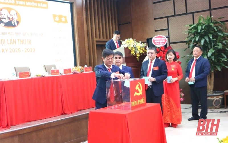 Đại hội Đảng bộ Công ty TNHH MTV Thủy điện Trung Sơn lần thứ IV thành công tốt đẹp