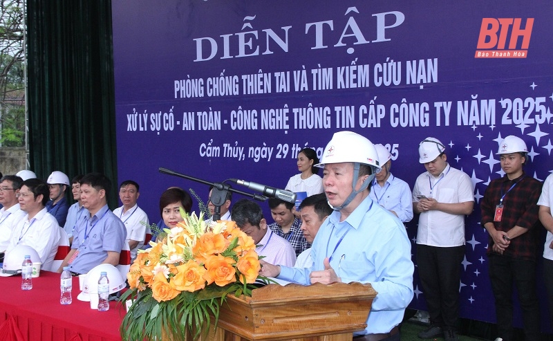 Công ty Điện lực Thanh Hóa nâng cao chất lượng chương trình diễn tập, sẵn sàng ứng phó thiên tai 