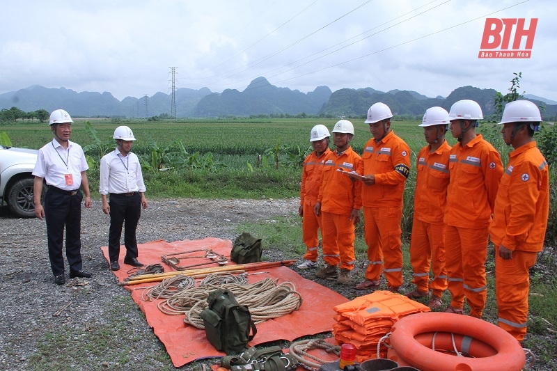 Công ty Điện lực Thanh Hóa nâng cao chất lượng chương trình diễn tập, sẵn sàng ứng phó thiên tai 